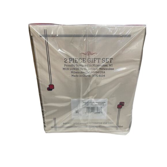 NEW Muk Luks Men's Rib Knit Navy Scuff Slippers w/ Bottle Sweater Medium 10-11 - Picture 11 of 12